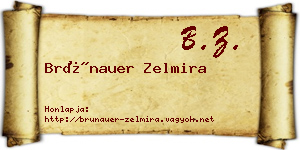 Brünauer Zelmira névjegykártya